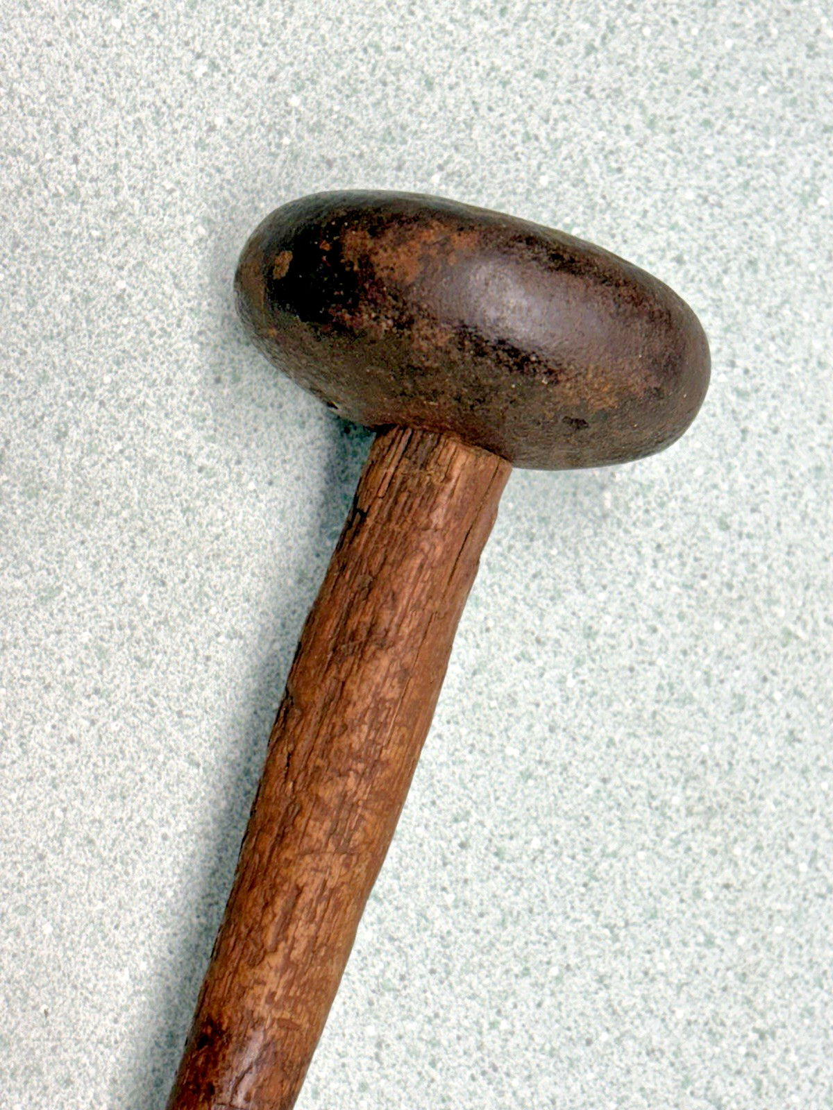 Antique Macadamizing Knapping Napping Hammer Rock Stone Dressing Unmarked NICE