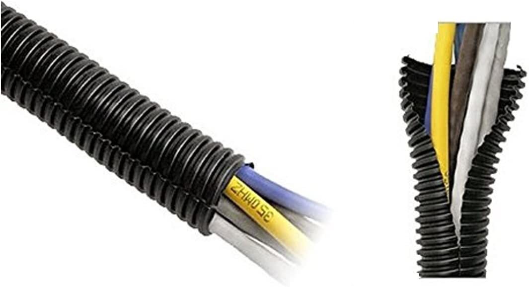 1/8" 1/4" 3/8" 1/2" 5/8" 3/4" 1") 1 - 100 FT Split Wire Loom Conduit Tubing LOT