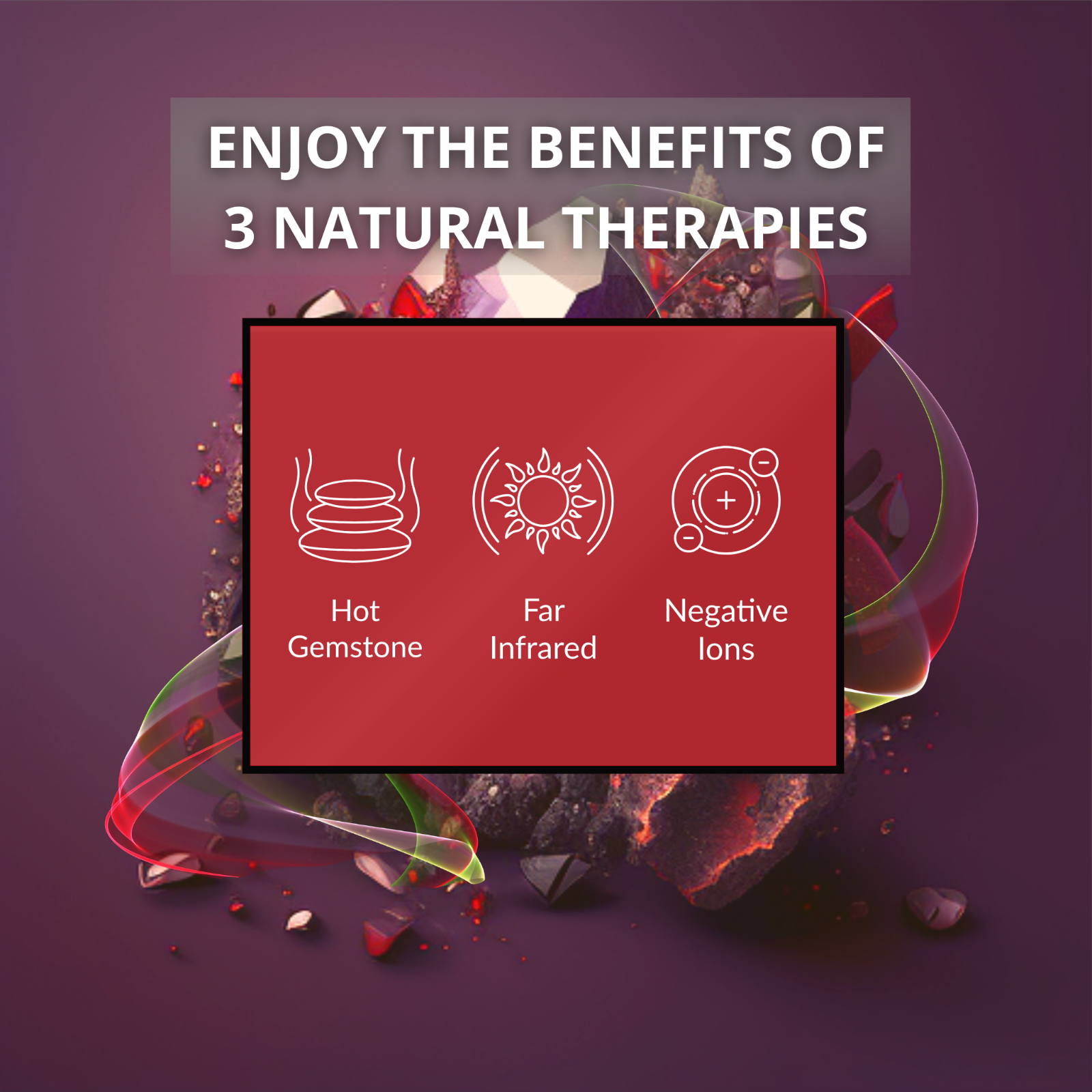 HealthyLine TAO Heating Mat Far Infrared Gem Pad for Pain Relief Therapy (18x18)