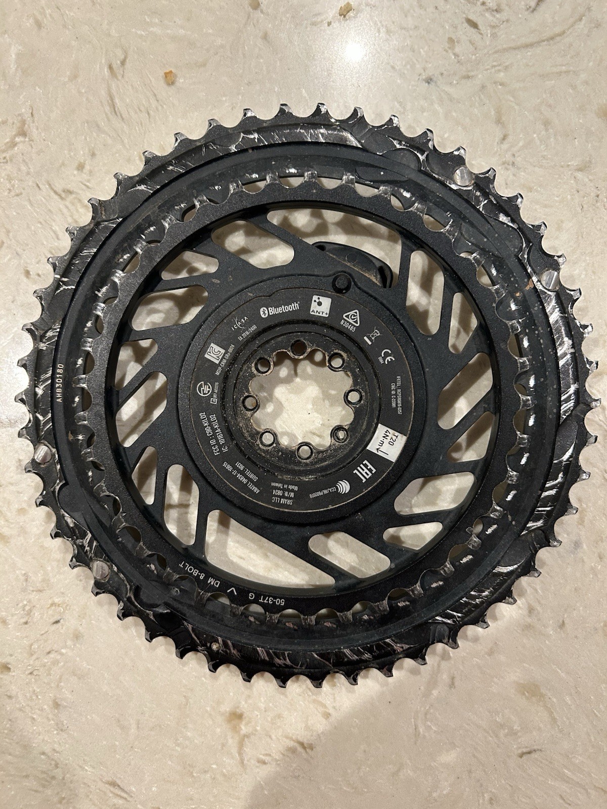 SRAM Red AXS 2X Quarq Power Meter 50/37T Chainring