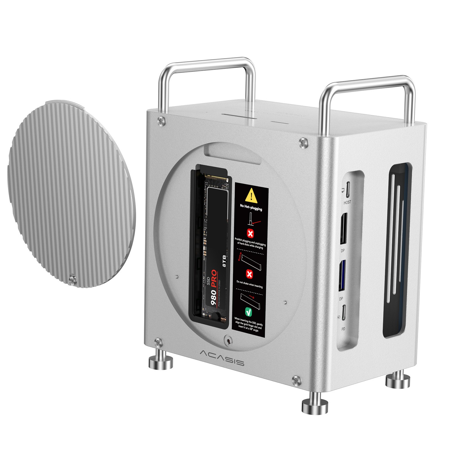 ACASIS 8-in-1 40Gbps Mac mini M4 Workstation NVMe SSD Enclosure Dual DP 4K@60Hz