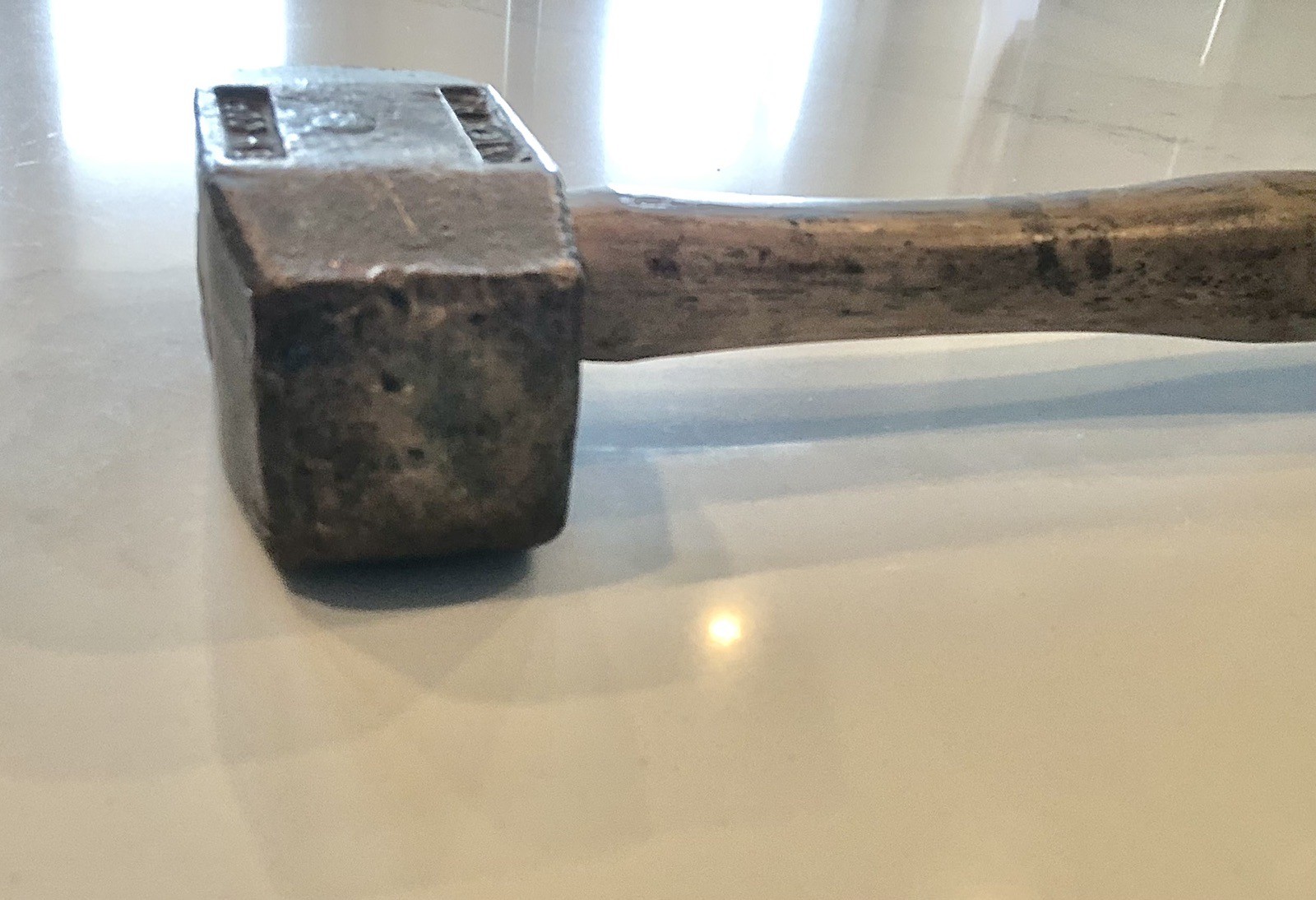 Vintage WWII era Victory Safety Hammer Corp No. 2 brass hammer, Antique Hammer