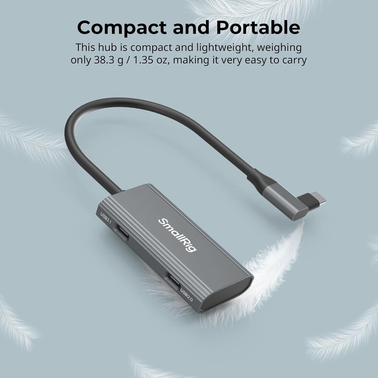 SmallRig USB-C Hub 4-in-1 PD/USB-C 3.1/USB-C 2.0 with Audio Adapter for Phone