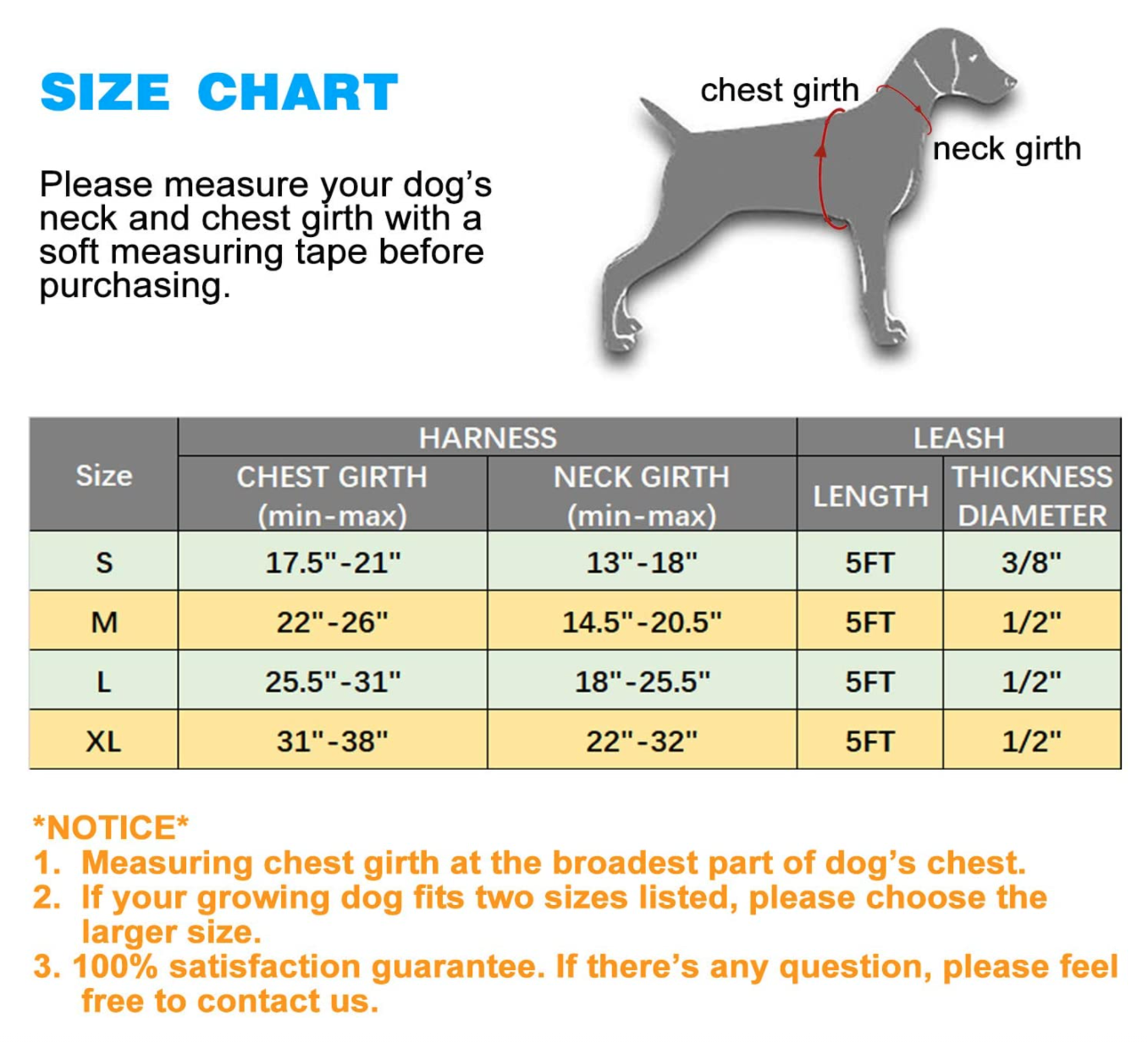 Dog Harness & Training Leash No Pull Control Adjustable Large Handle Heavy Duty