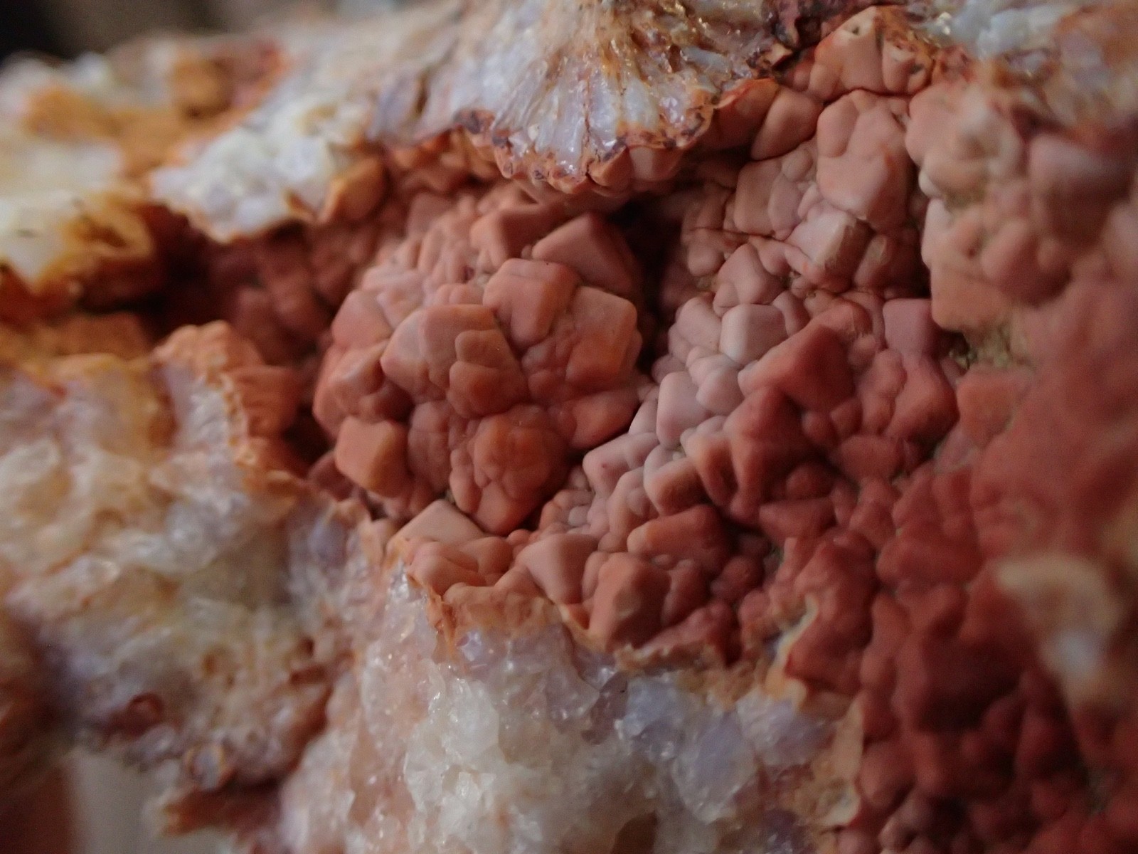 Square Botryoidal 2 Piece Geode KY Agate Gems Specimen Geology Rare Red Pink KG7