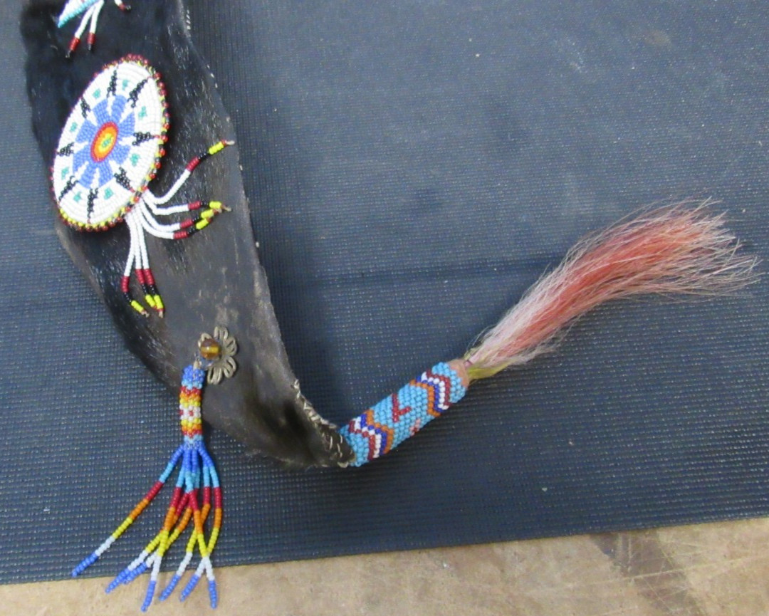 VINTAGE Native American otter fur turban