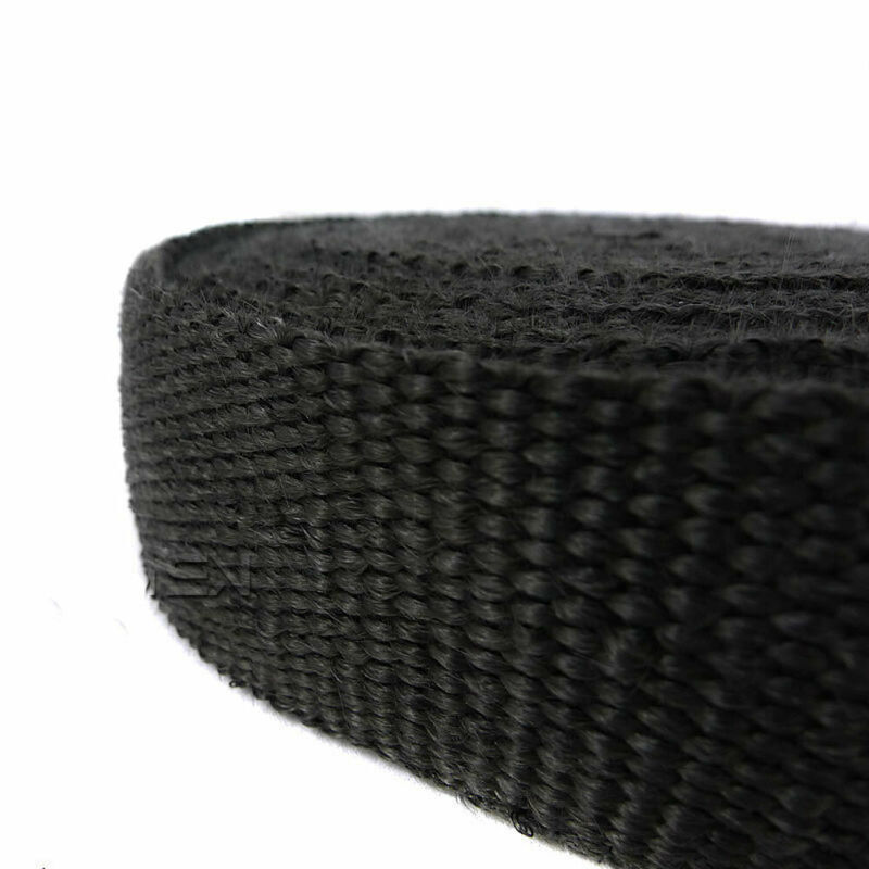 2 Roll x 2" 50FT Black Exhaust Wrap Header Manifold Fiberglass Heat Wrap Tape