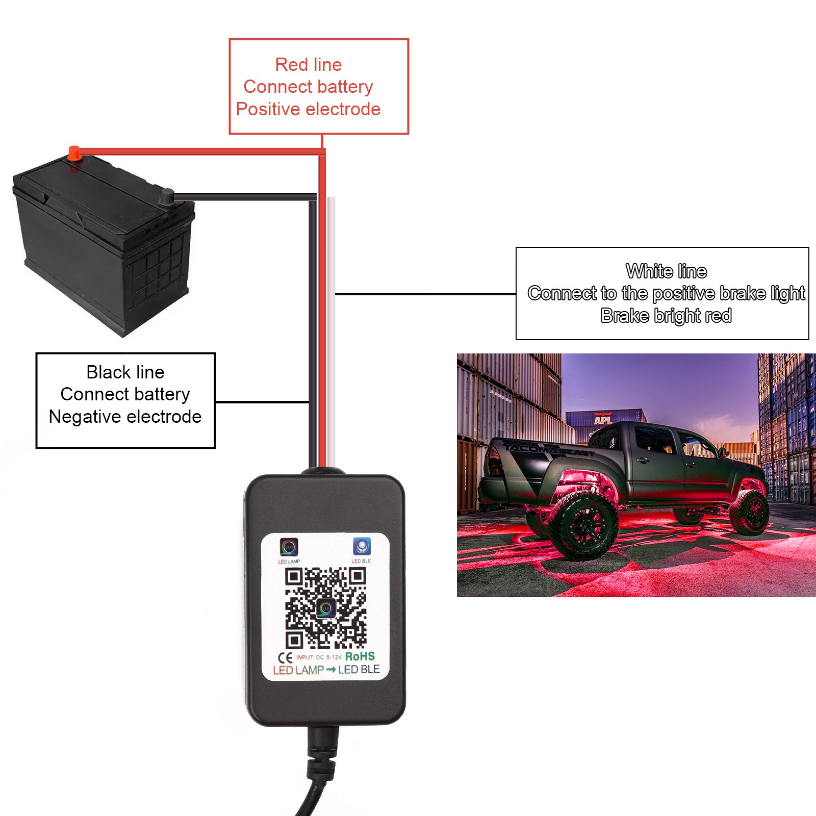 12 Pods RGB LED Rock Lights Kit Offroad Truck Underbody Neon Music Bluetooth APP