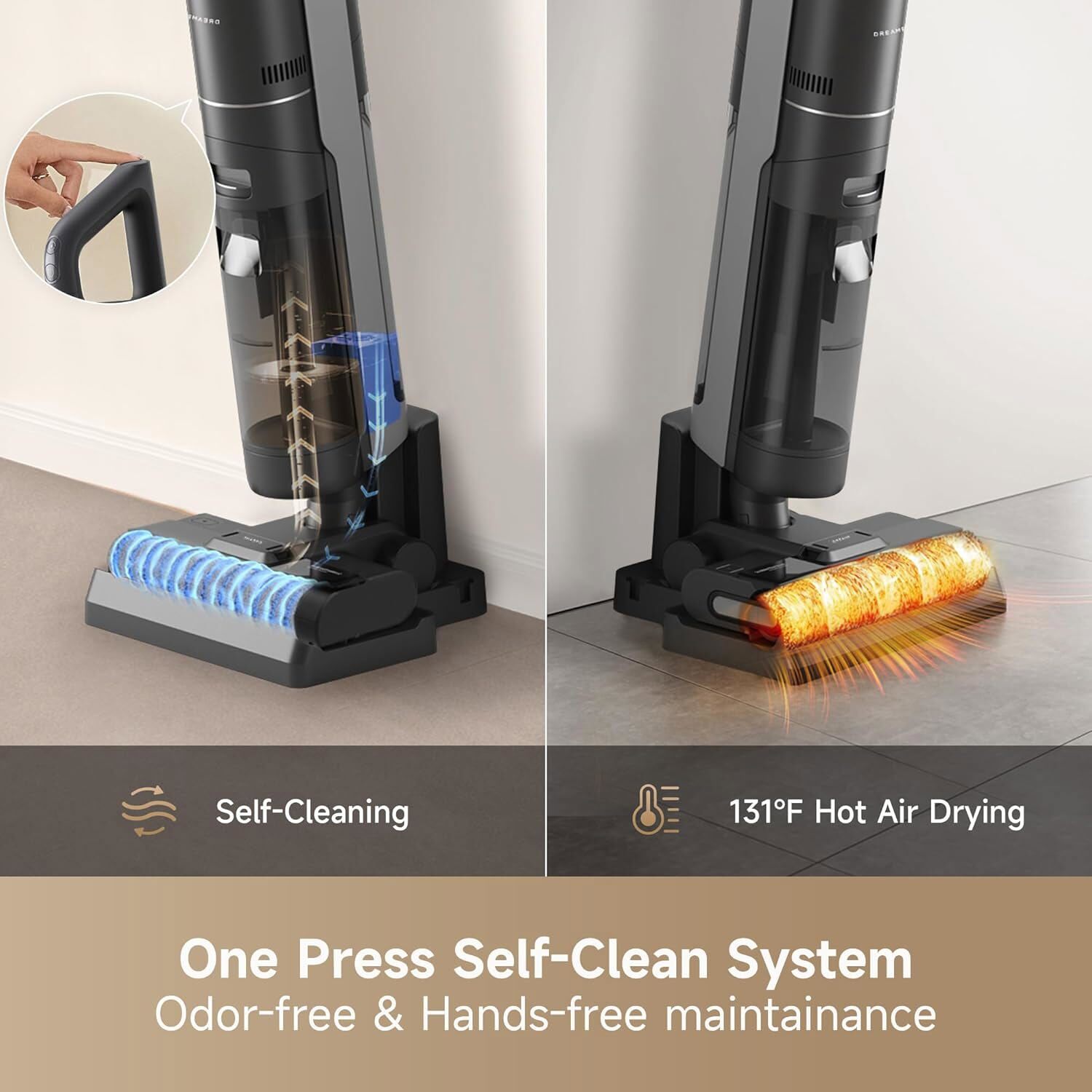 DREAME H12S Wet Dry Vacuum Mop Cleaner Hot Air Dry Certified Refurbished