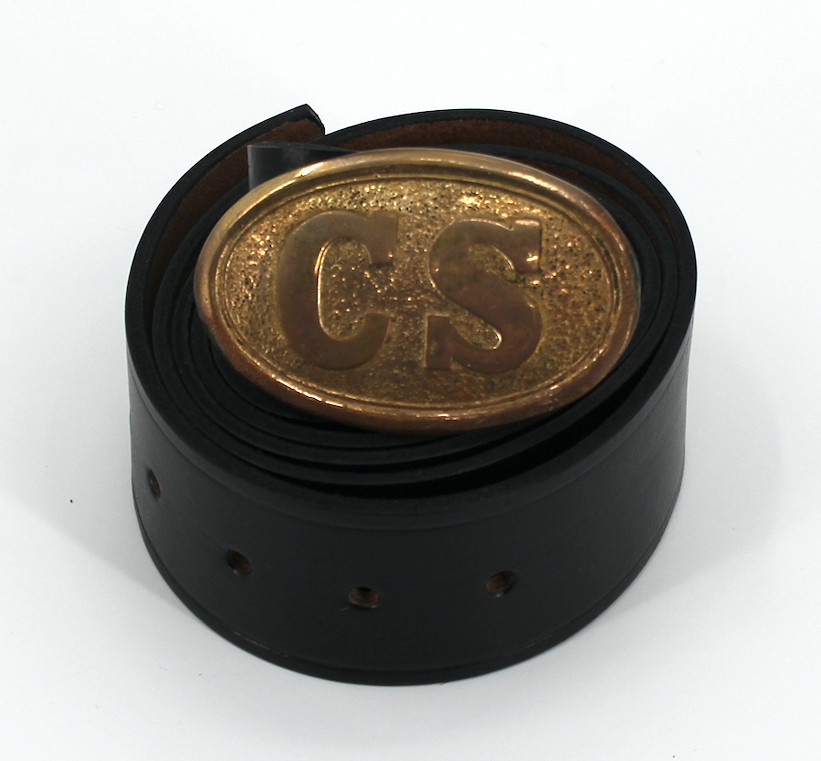 Confederate Civil War Enlisted Belt with Buckle Up to 60 Inches