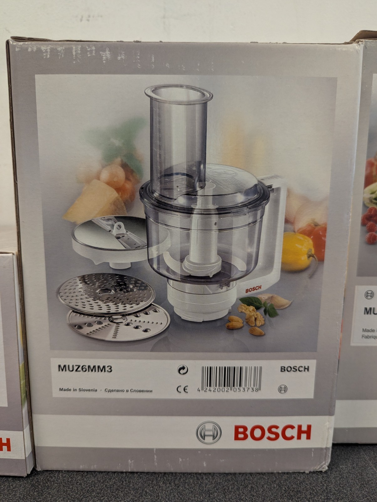 Bosch 3pc Bundle, Universal Mixer, Plastic Mixer Attachment, Citrus Press, New