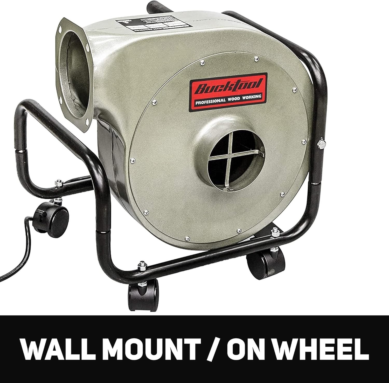 550CFM Airflow Dust Collector, 1HP 6.5A Wall-Mount Unit with Remote Control