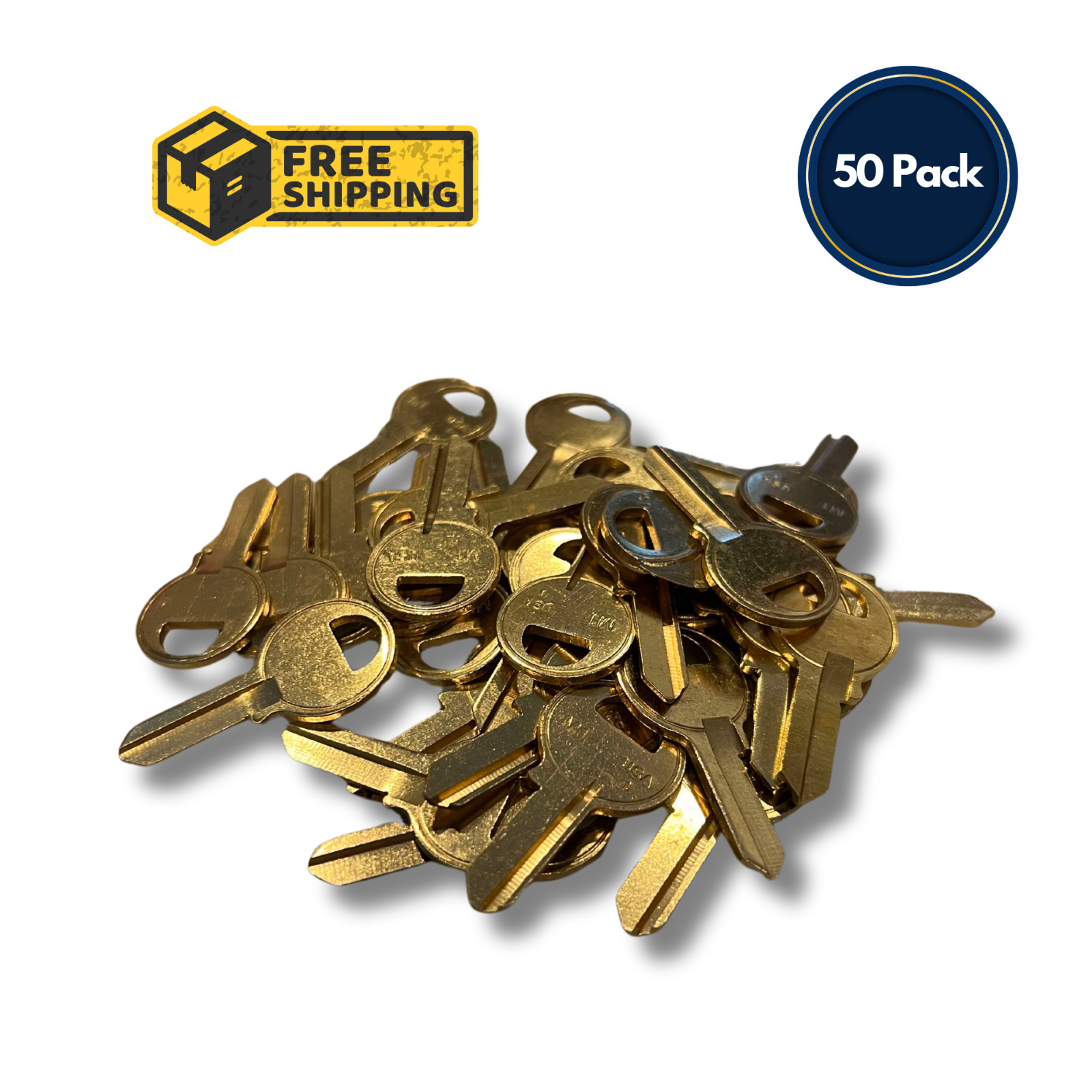 FREE SHIPPING - M1 Key Blanks (50 Pack) Compatible with M1 Master Keys