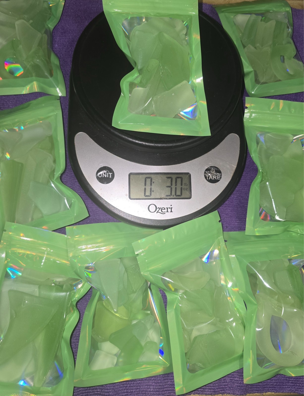 Machine Tumbled Uranium Glass Jewelry Arts Crafts Decor Green Sea Glass 3 Ounce