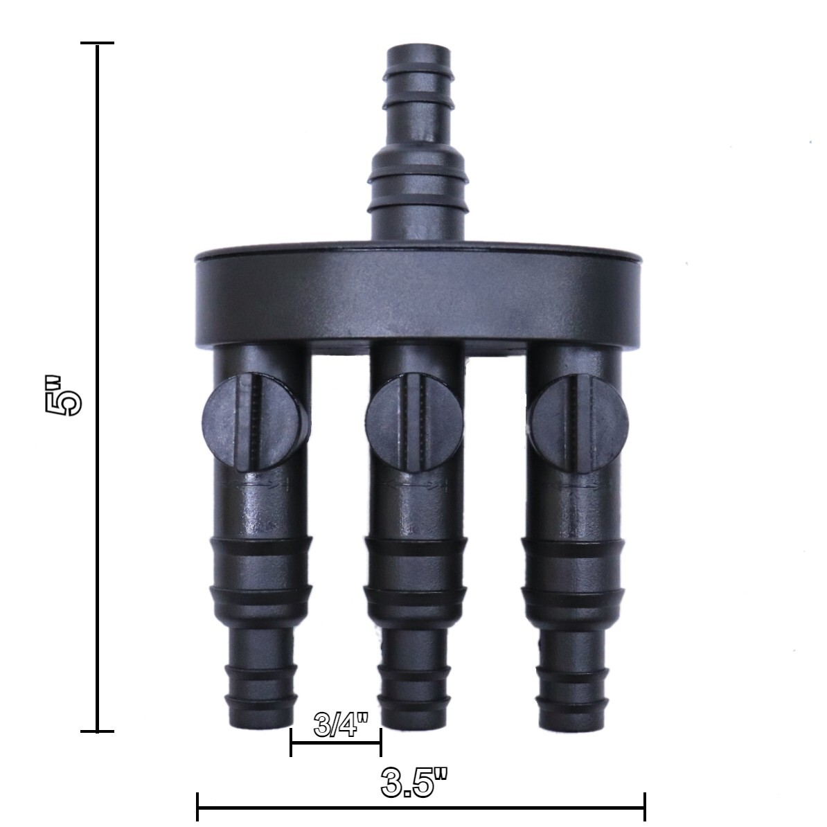 EasyPro TWS3 3-Way Splitter for Statuary Fountain Pumps - 1/2" & 3/4" Fittings