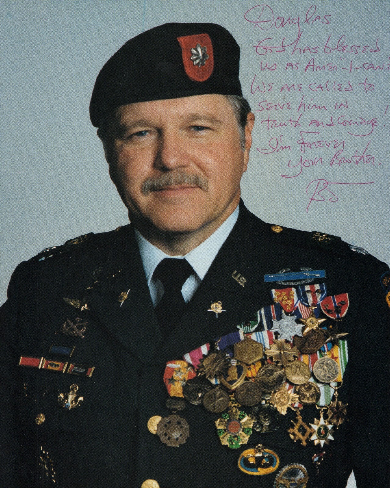 Lt. Col. James "Bo" Gritz Signed Photo