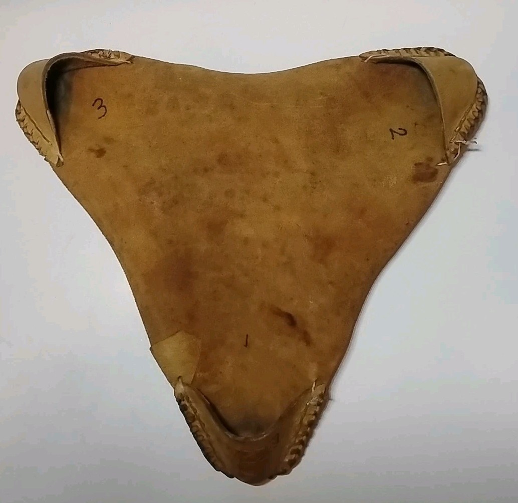 Vintage Leather Harley Davidson Tripod Stool Cover Saddle Hand Tooled Oatman, AZ