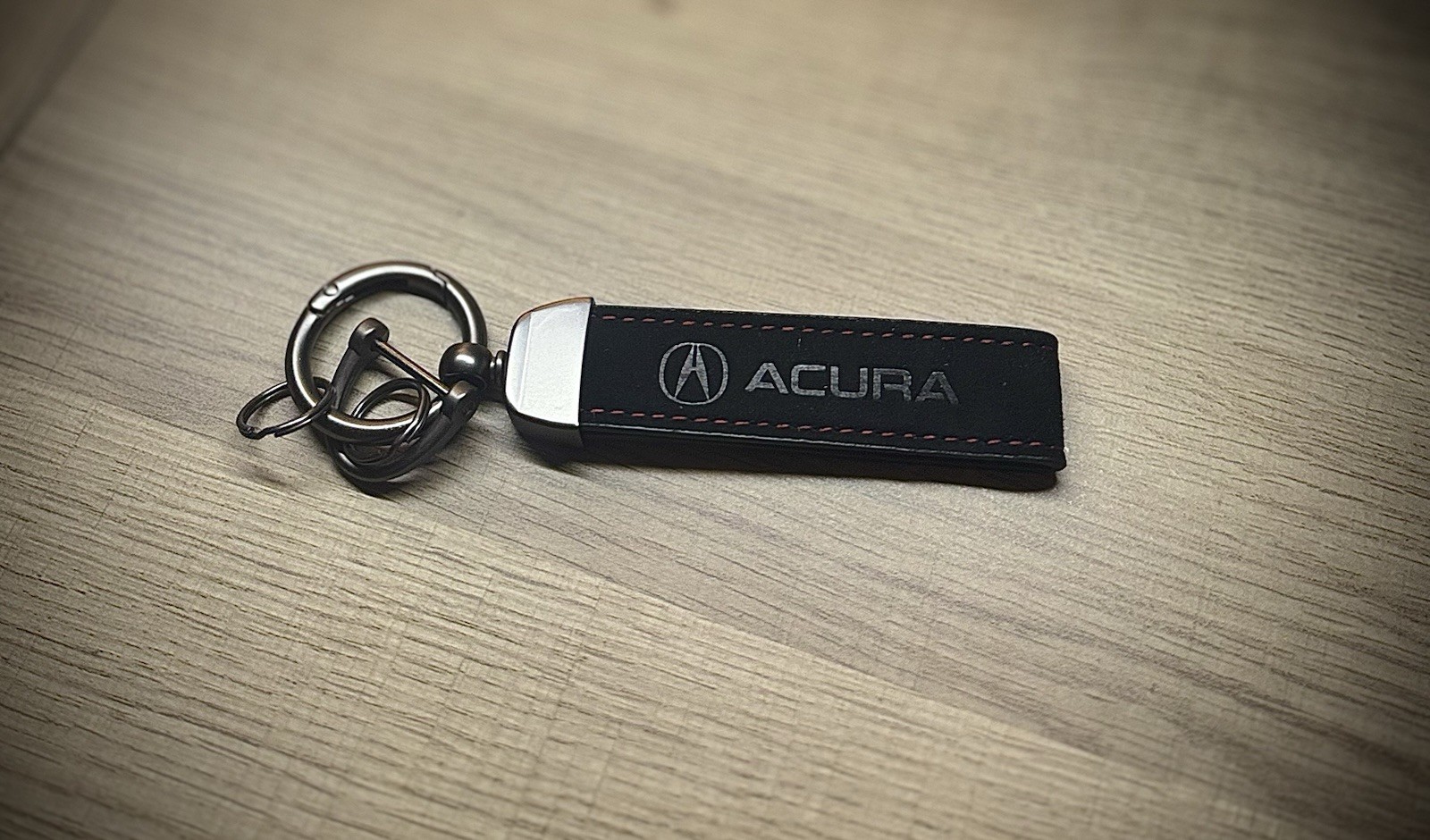 Suede Car Keychain Fob Fit For Acura ￼