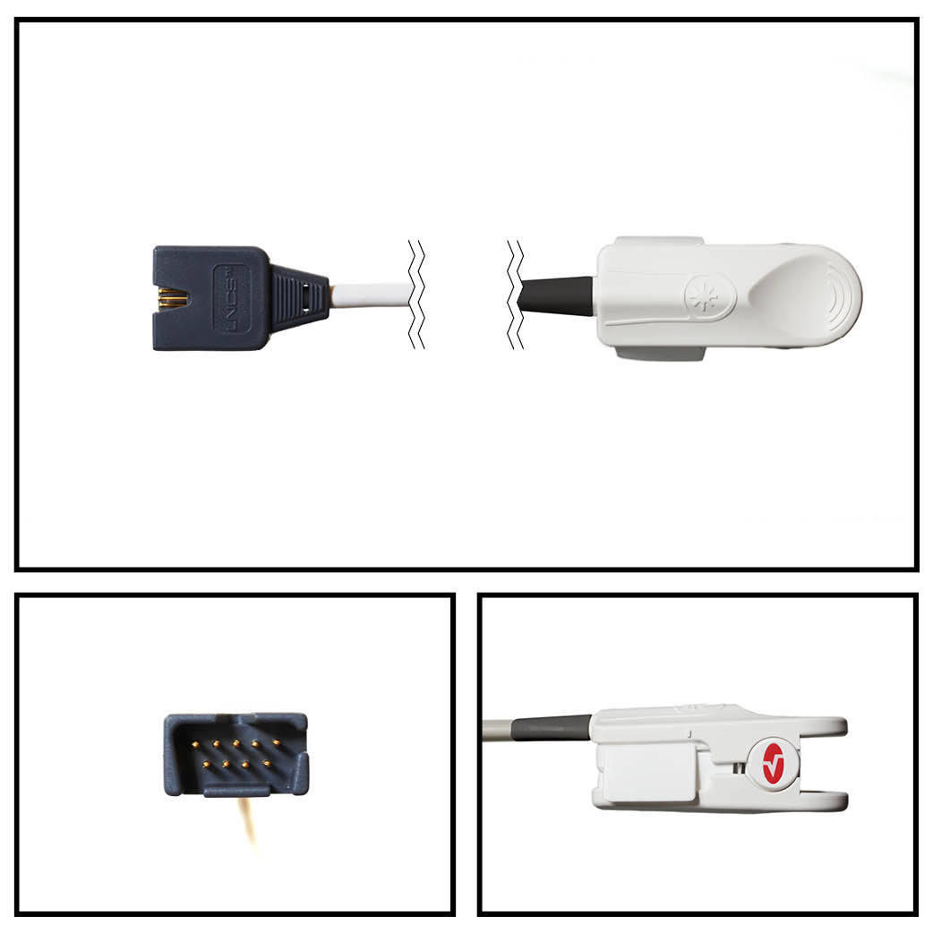 LOT of 3 Masimo LNCS DCI Adult Reusable SpO2 Sensor - REF 1863 NEW