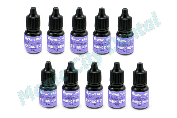 (SET OF 10) Prime-Dent Light Cure Dentin/Enamel Bonding Adhesive Resin 7mL