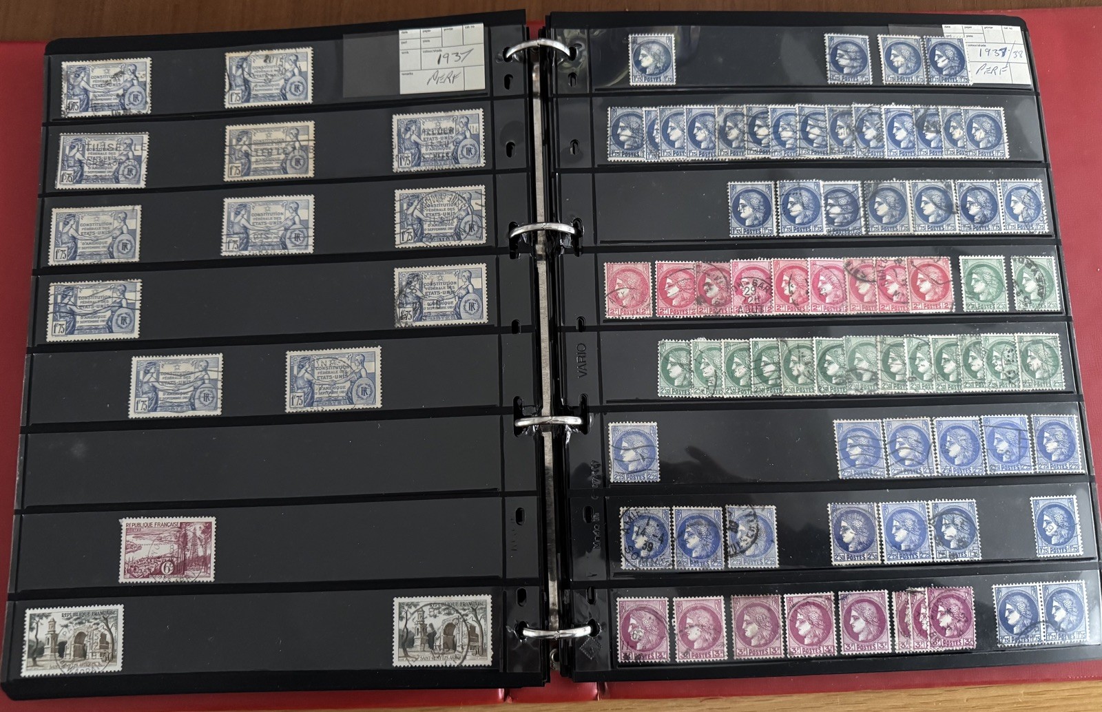 France Stamp Collection With 70 Pages PVC Album 1900-Modern-Some Early Good CV