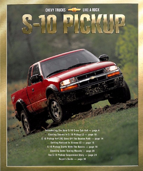 2001 Chevrolet S-10 Pickup Truck Xtreme ZR2 Car Sales Brochure Catalog