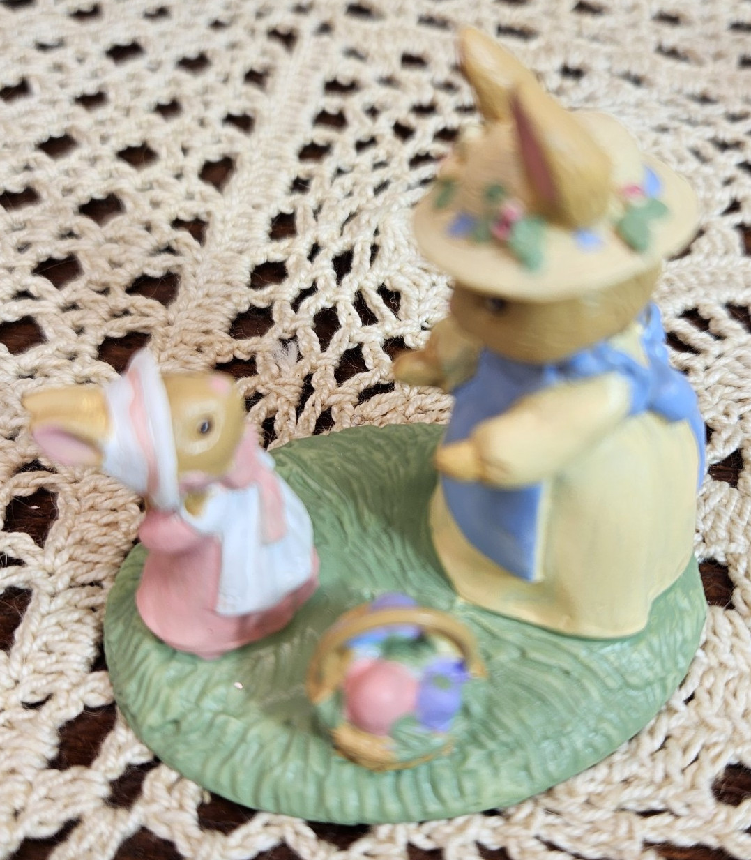 Set of 3 Avon Forest Friends Collection Bunny Rabbits Figurines Easter Spring