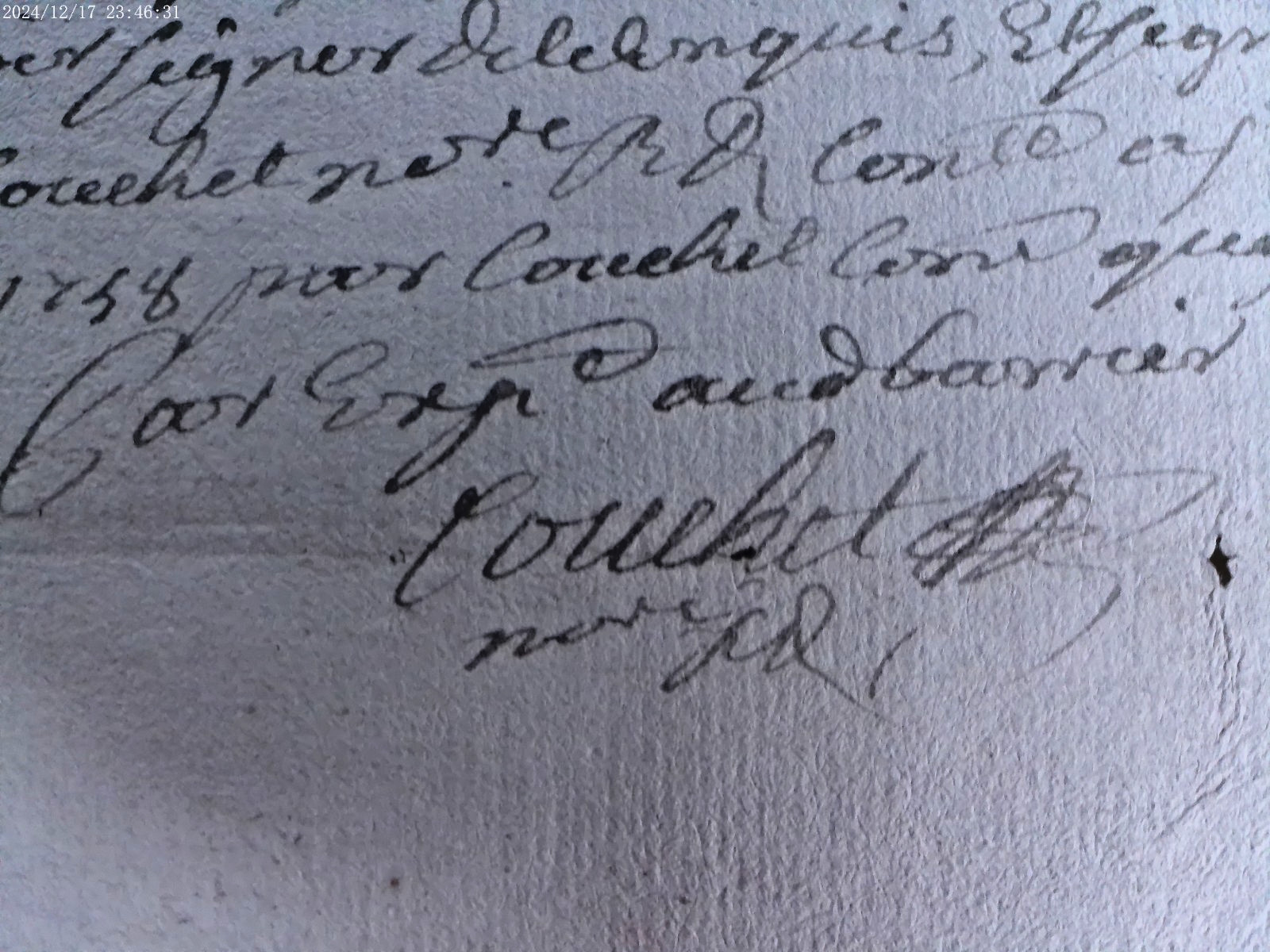 LOT OF TWO OLD DOCUMENTS from 1700s