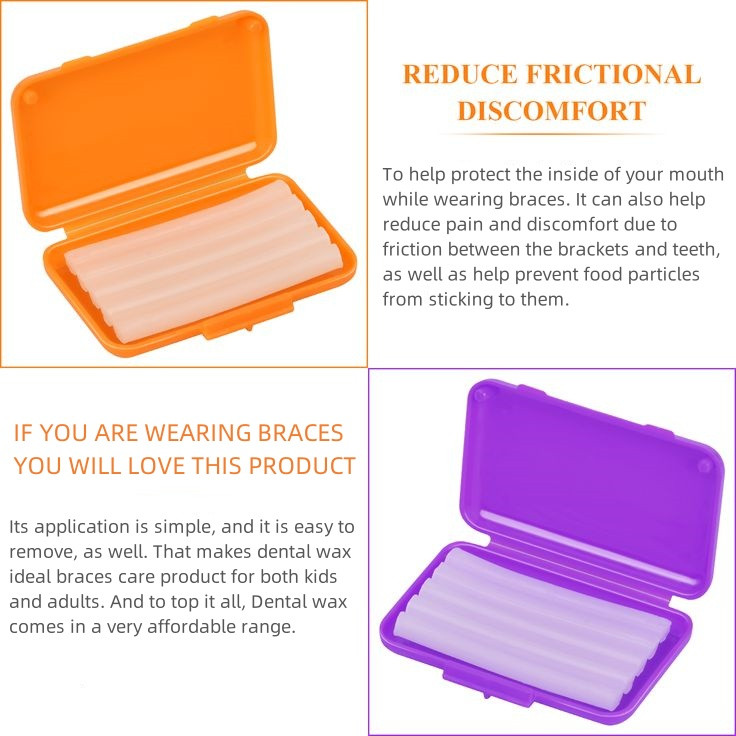 10 Scents Dental Orthodontics Ortho Wax For Braces Gum Irritation 100 Packs