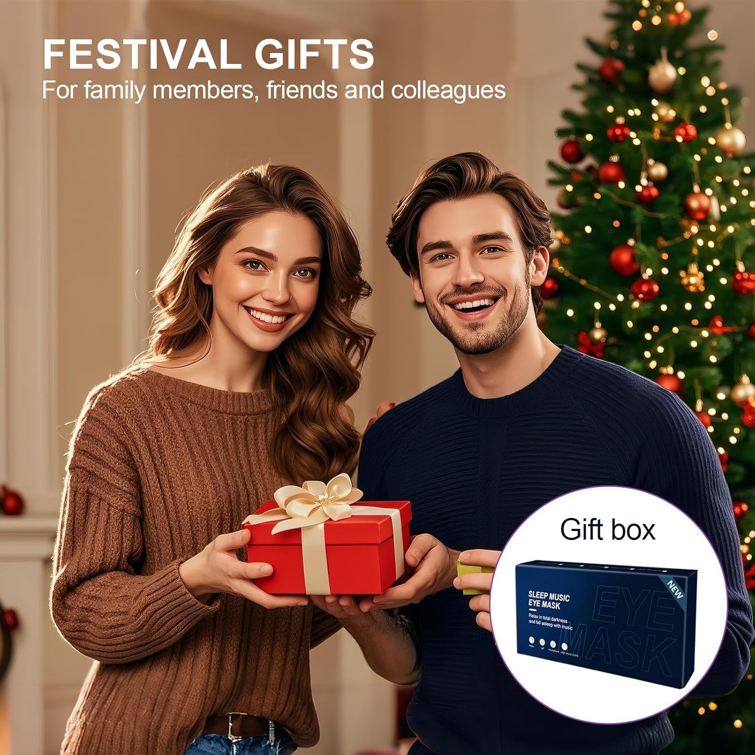 Sleep Headphones, Sleep Mask Bluetooth Wireless Music Eye Mask, Sleeping Mask