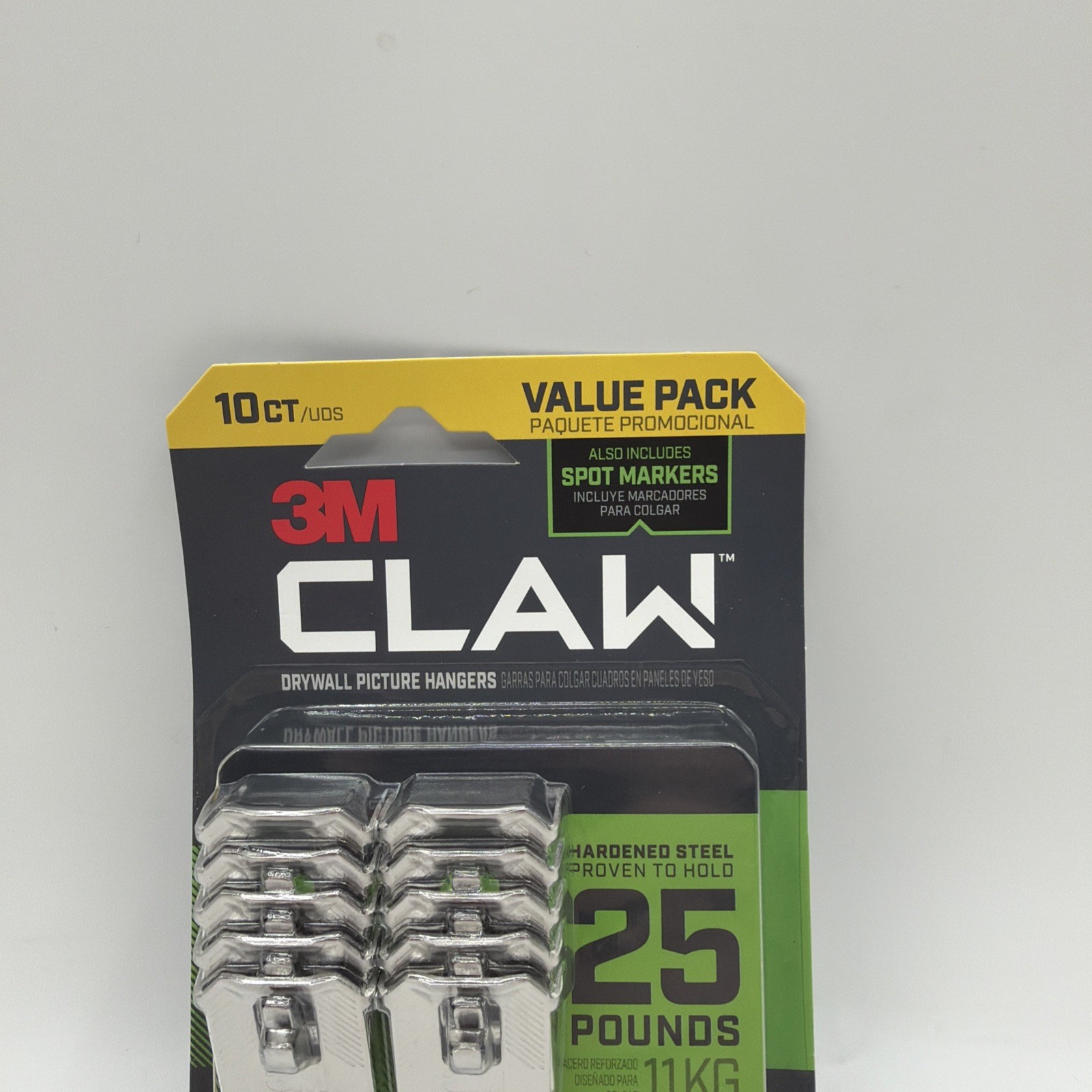 3M Claw 25 lb Drywall Picture Hanger with Spot Markers 10 Count 1 Pack