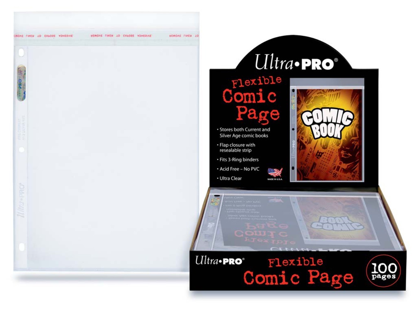 100Ct Ultra PRO Flexible Comic Page for Current Silver Age Books Comic Protector