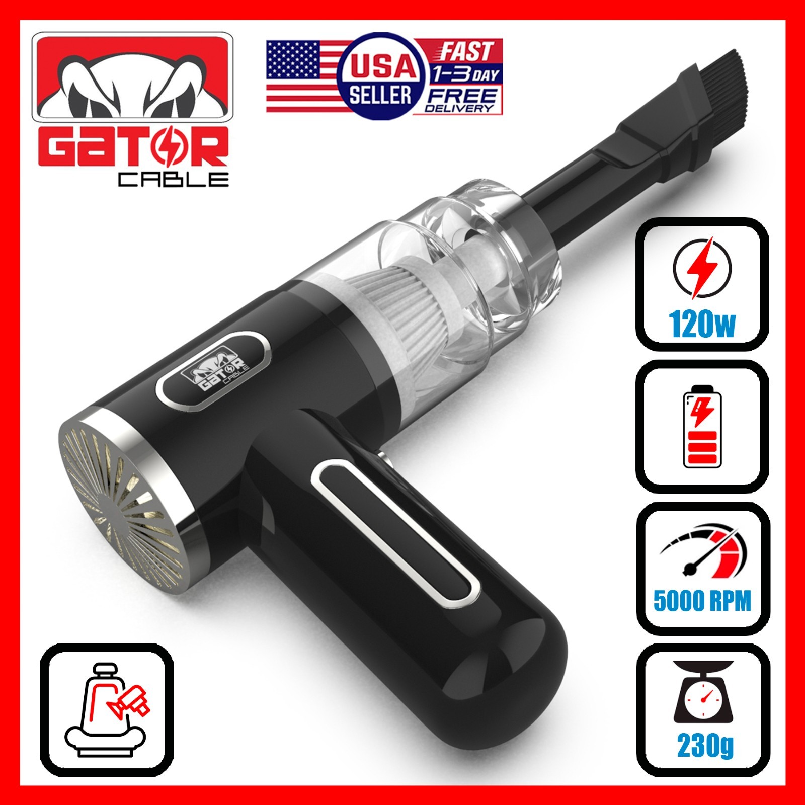 Cordless Handheld Vacuum Cleaner Small Mini Portable Car Auto Home Wireless 120W