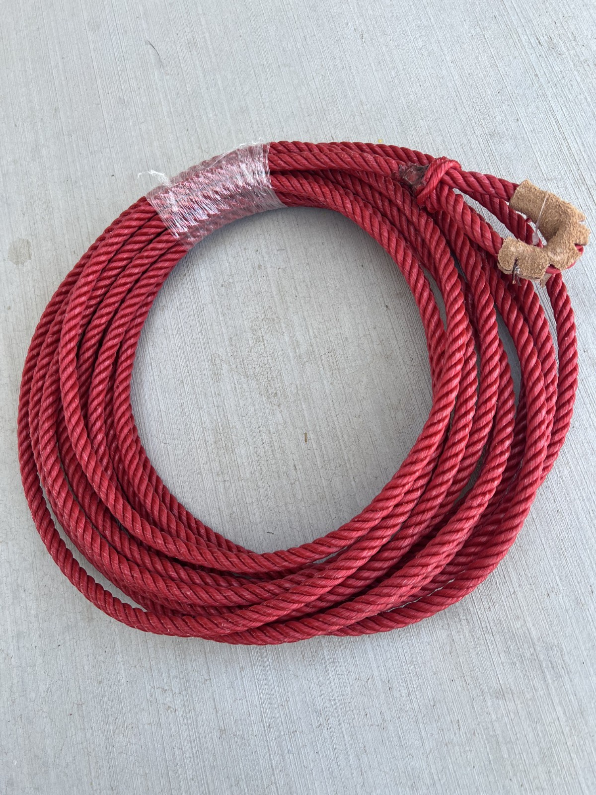 RED CHARRO POLY NYLON ROPE, REATA PARA FLOREAR, LASSO ROPE SOGA CHARRA