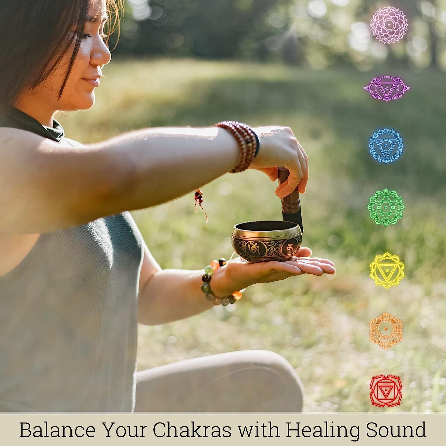 4" Tibetan Singing Bowl Set with Gift Case, Sound Bowl, Meditation Bowl, Nepal