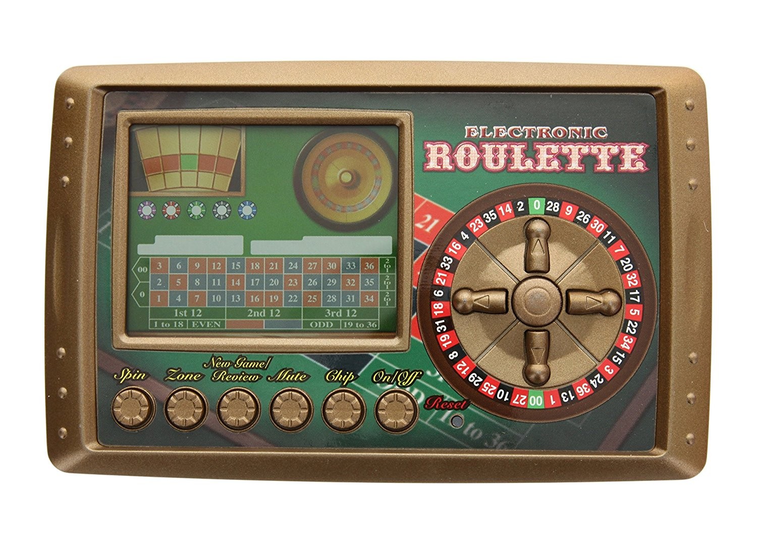 Excite Electronic Handheld Casino Roulette Game Realistic Lights & Sounds