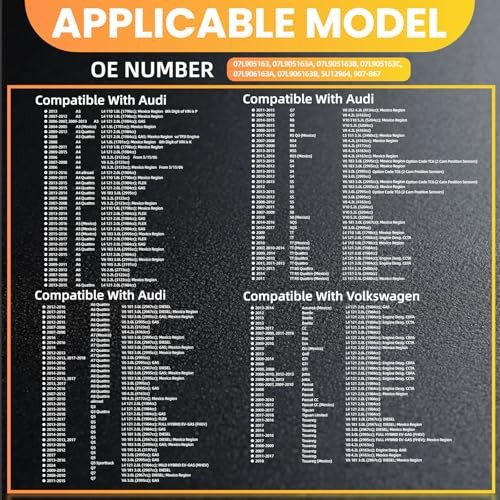 Camshaft position sensor compatible with Jetta Passat A4 Beetle Golf Q5 Tiguan