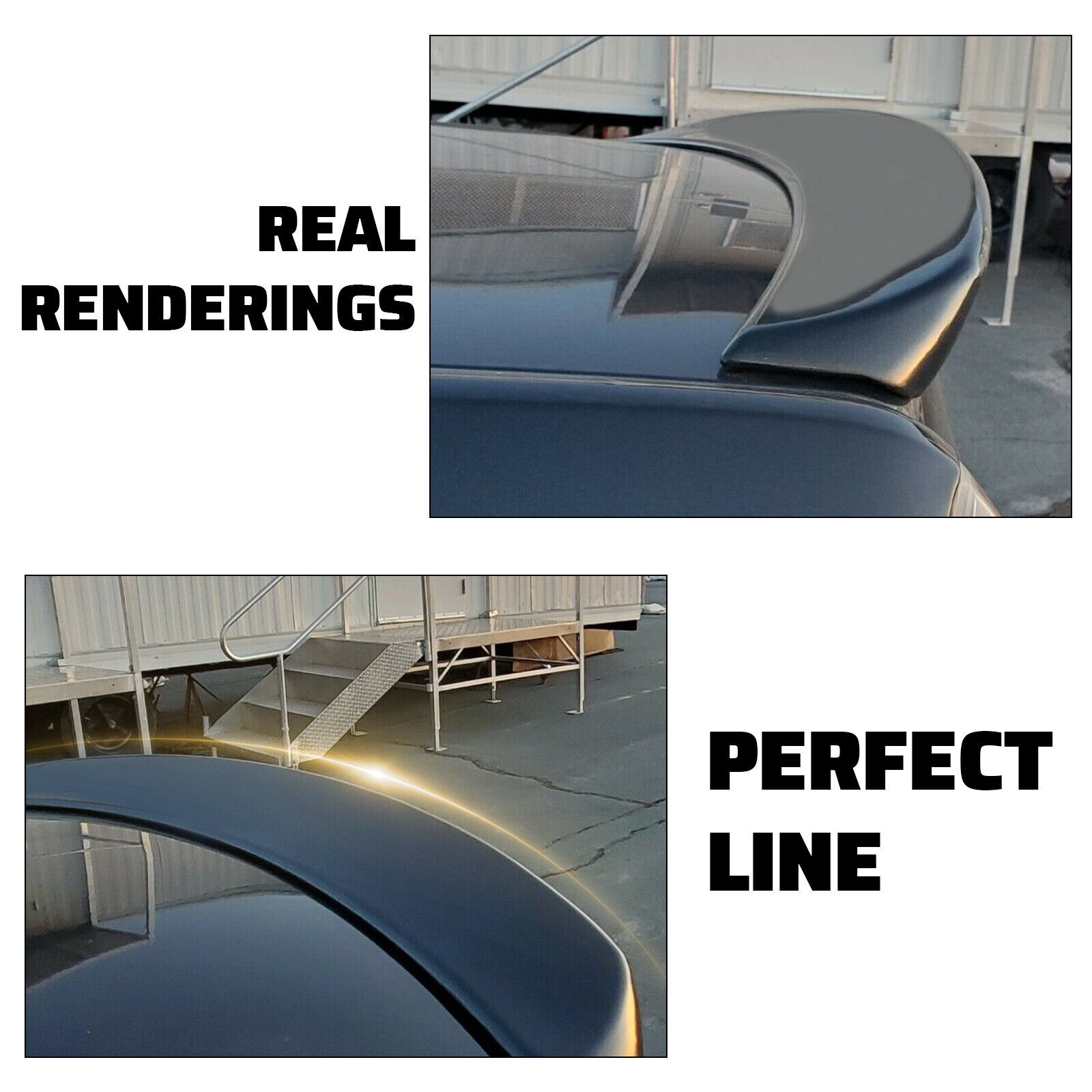 HECASA Trunk Lip Spoiler Rear Wing For Chrysler 300 11-23 Factory Style Painted