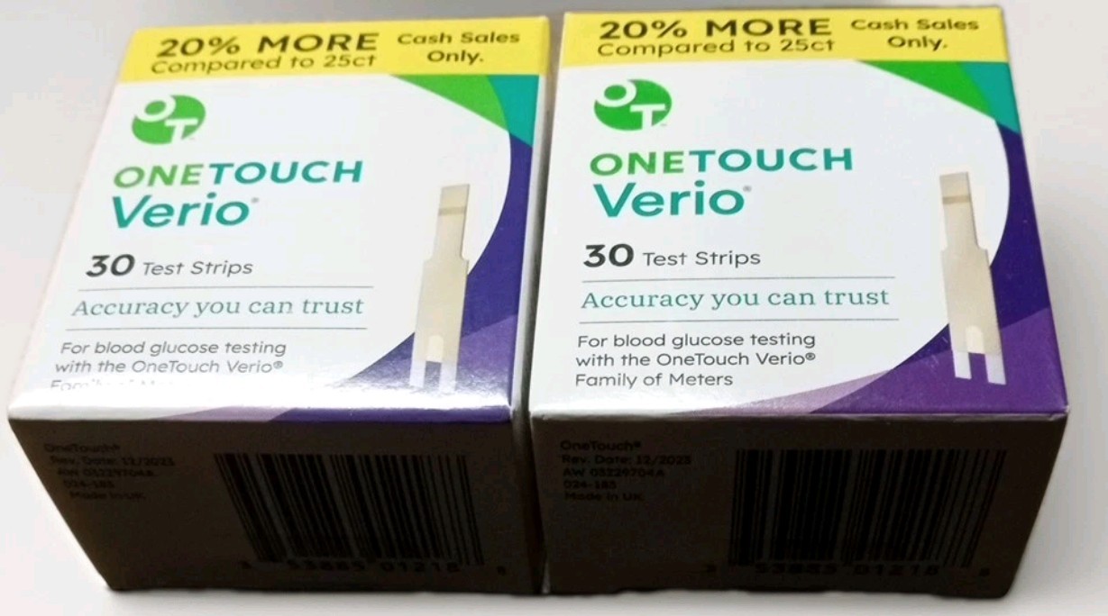 NEW One Touch Verio Diabetic Blood Glucose Test Strips 60 Count  04-31-2026