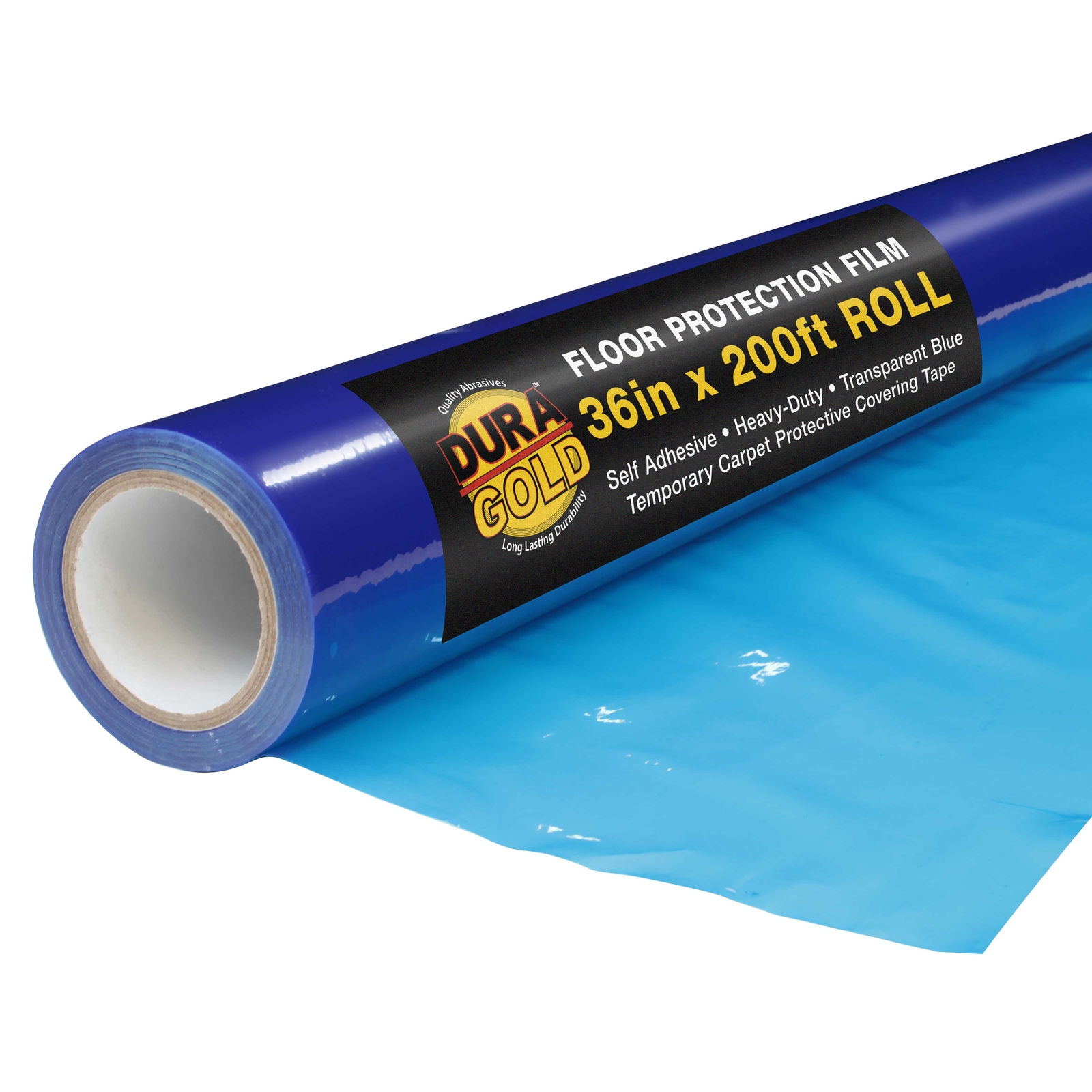 Floor Protection Film, 36" x 200' Roll - Self Adhesive Cover, Paint Spills, Dust