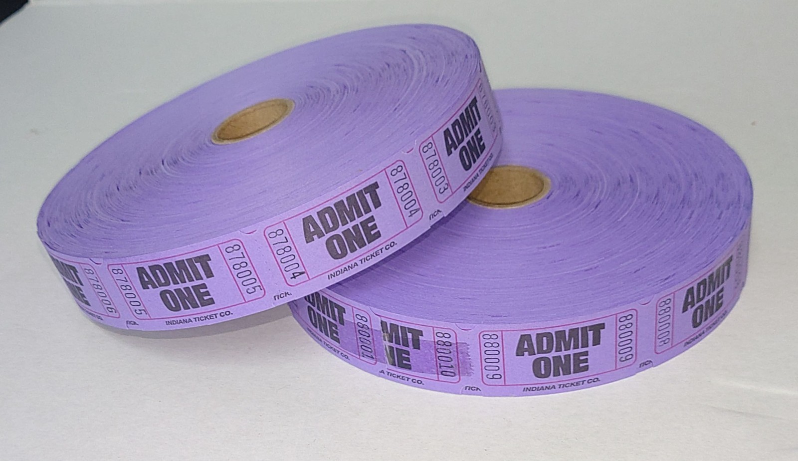 2 Rolls 4,000 Admit One Tickets Carnival Fun Fair Festival Raffle Purple