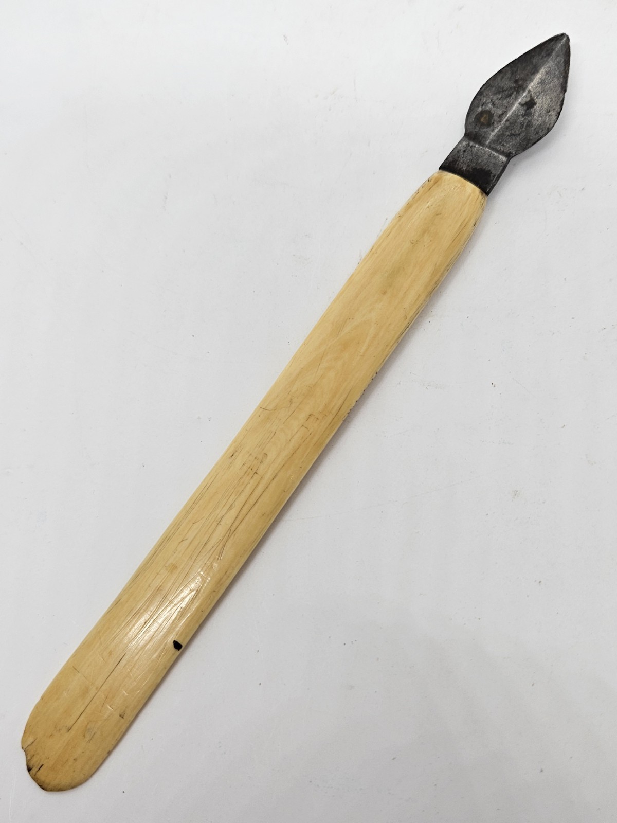 Antique 1800's Single Blade Bloodletting Quack Medical Scalpel Fleam Bone Handle