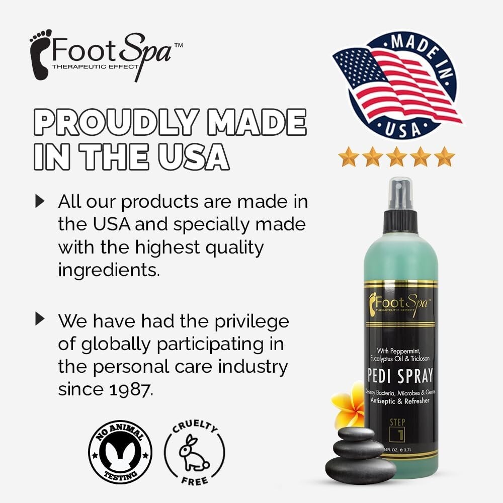 Foot Spa Pedi Spray Antiseptic Mint & Eucalyptus 16oz