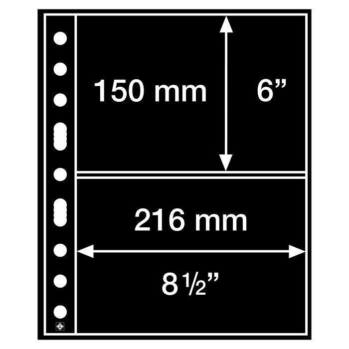 GRANDE Stock Sheets 9-1/2 x 12-1/4 2S Two-Sided 2-Pocket Black 324690 Pkg. 5
