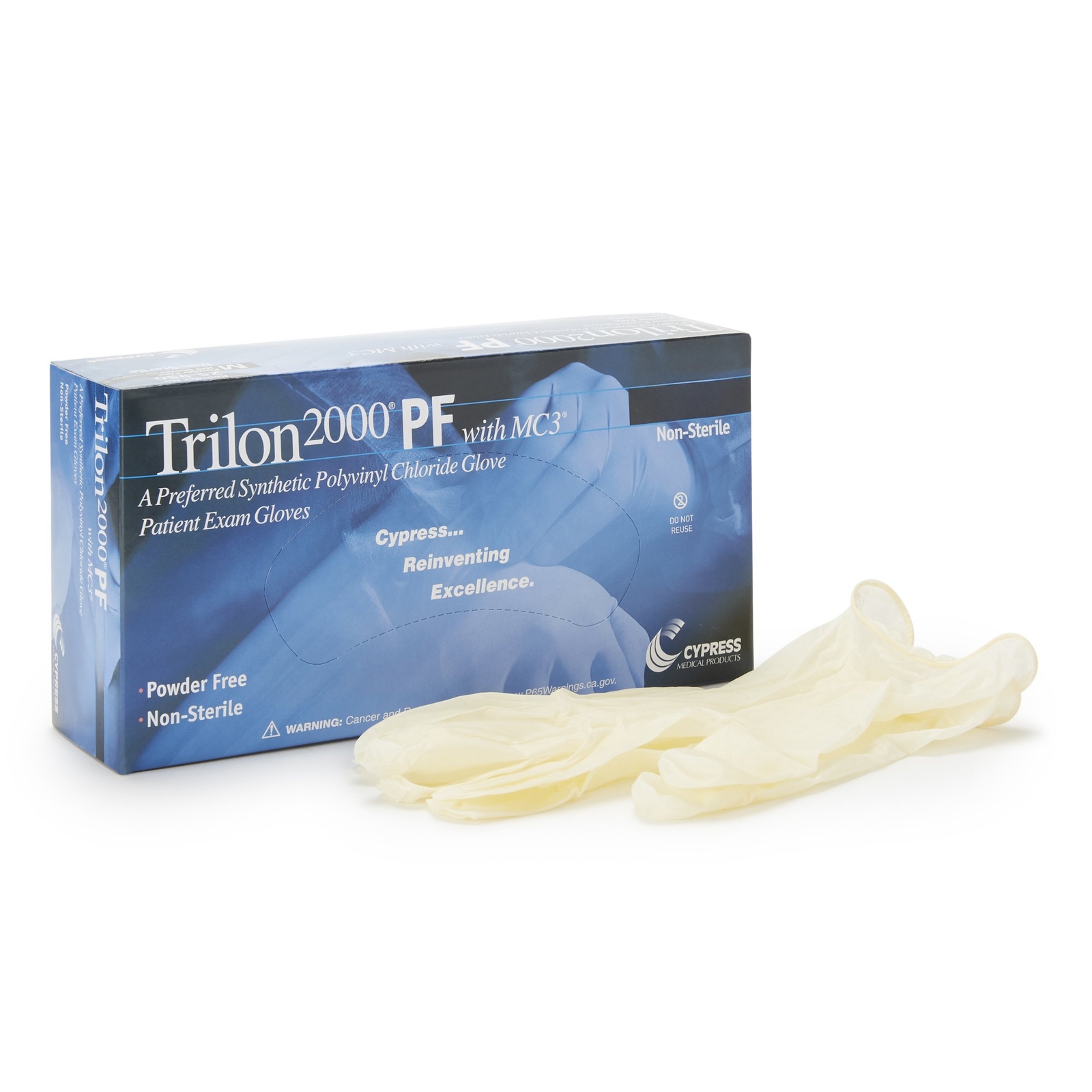 Trilon 2000 PF with MC3 Stretch Vinyl Exam Glove - 100 per Box