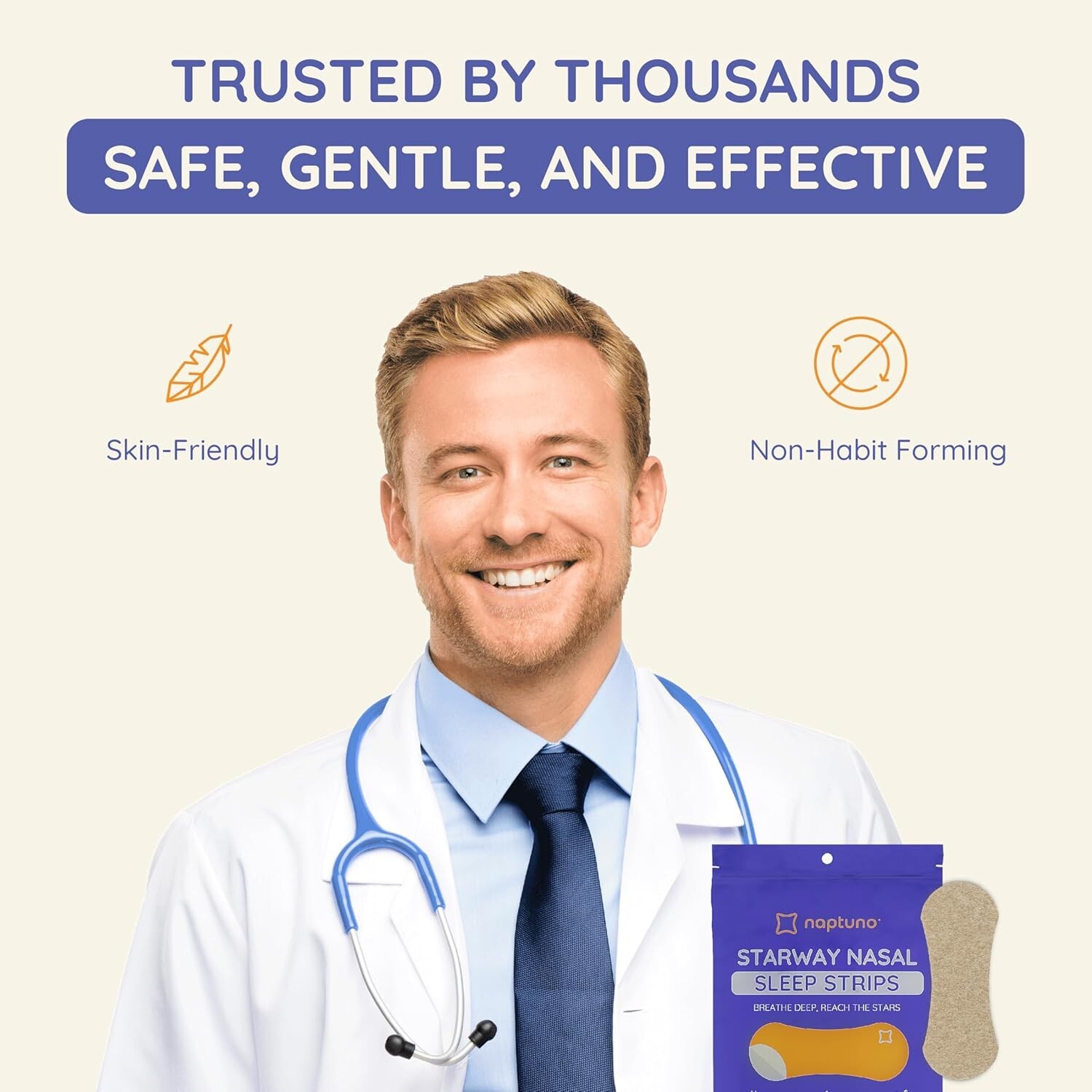 Nasal Strips – Anti Snore, Open Nose Instantly and for Clear Breathing- 40 Packs