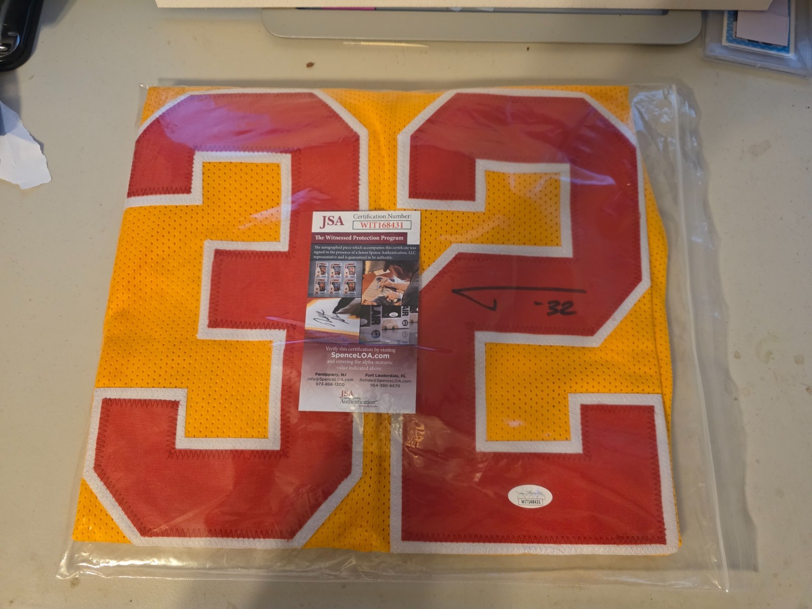 FOOTBALL SIGNED JERSEYS WHOLESALE LOT (20) COA'S FROM JSA, PSA OR BECKETT, DEION