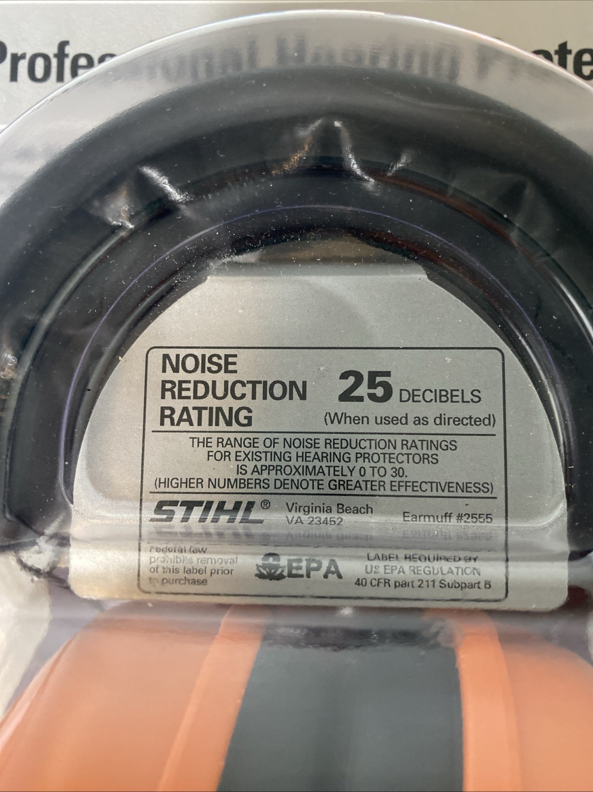 GENUINE STIHL HEARING PROTECTION part no. 0000-886-0402