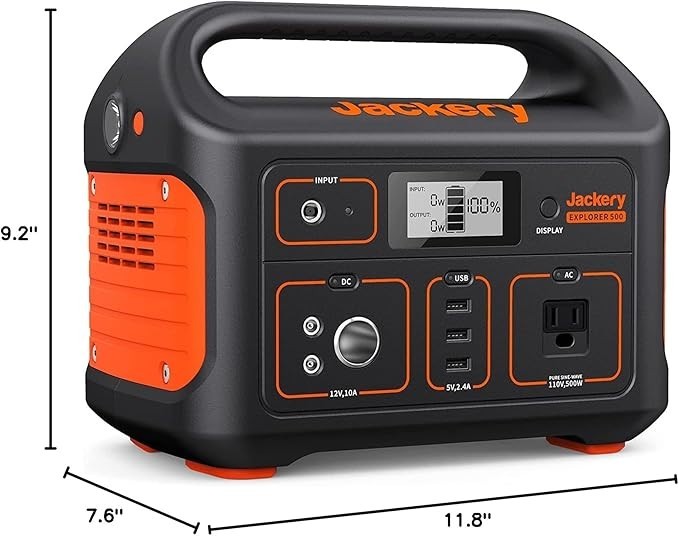 Jackery Refurbished Explorer 500 Portable Power Station,508Wh Battery
