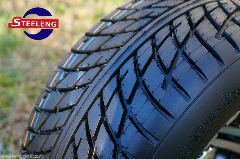 GOLF CART 10" CHROME BULLDOG WHEELS/RIMS and 205/50-10 DOT LOW PROFILE TIRES(4)